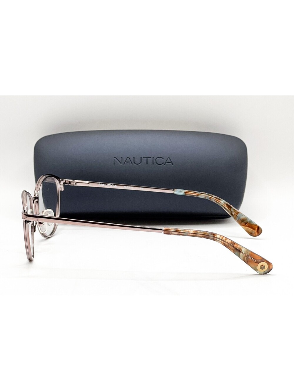 Nautica NLO5010 200 Brown Full Rim Authentic Eyeglass Frames W Case 51-18 - Picture 2 of 5